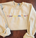 Cozy crewneck sweatshirt featuring nurse embroidery design