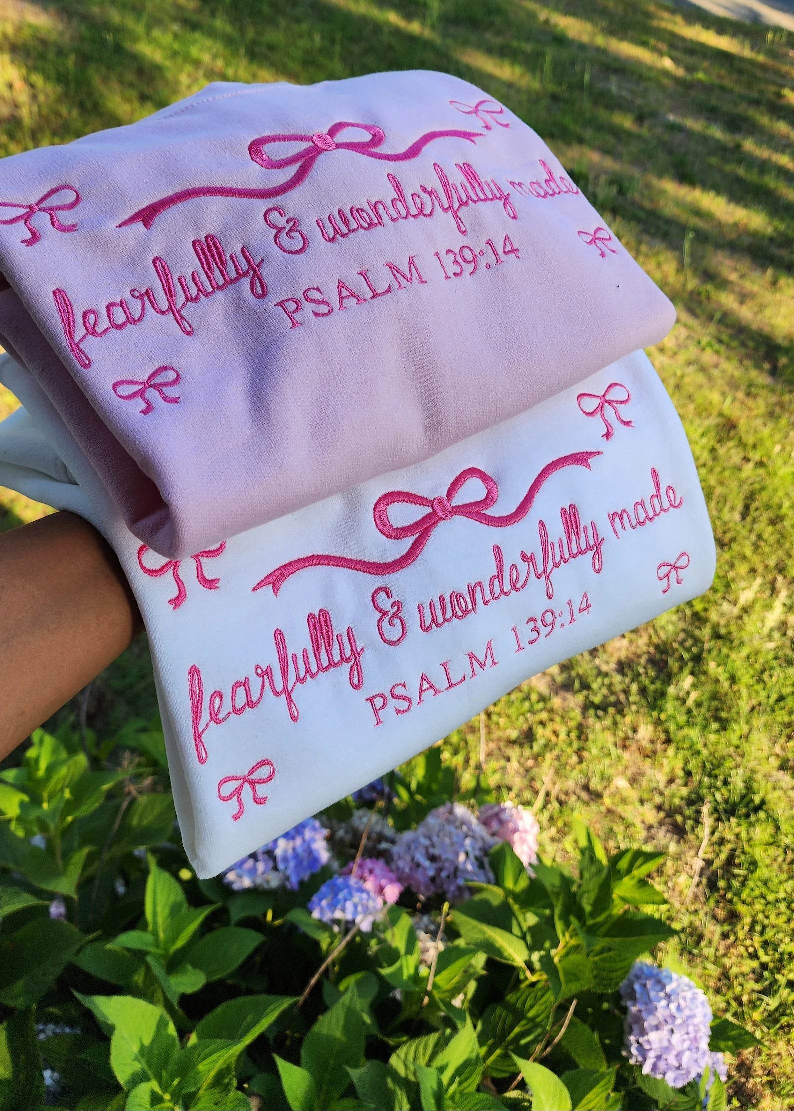 Winter Sweatshirts | Psalm 139 Oversized Bow Sweatshirt