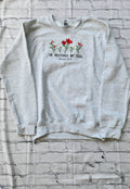 Stylish women’s sweatshirt with faith and floral design