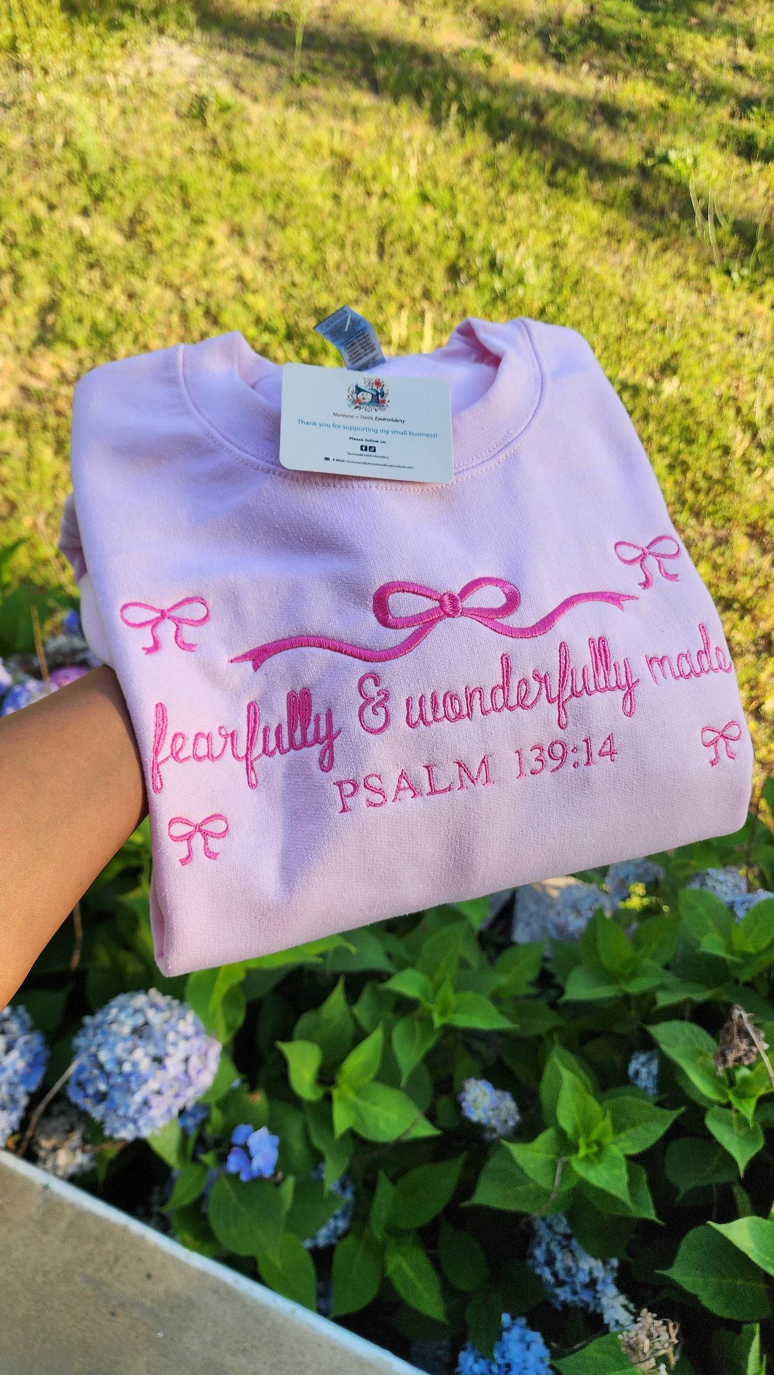 Stylish oversized sweatshirt for women with Bible verse