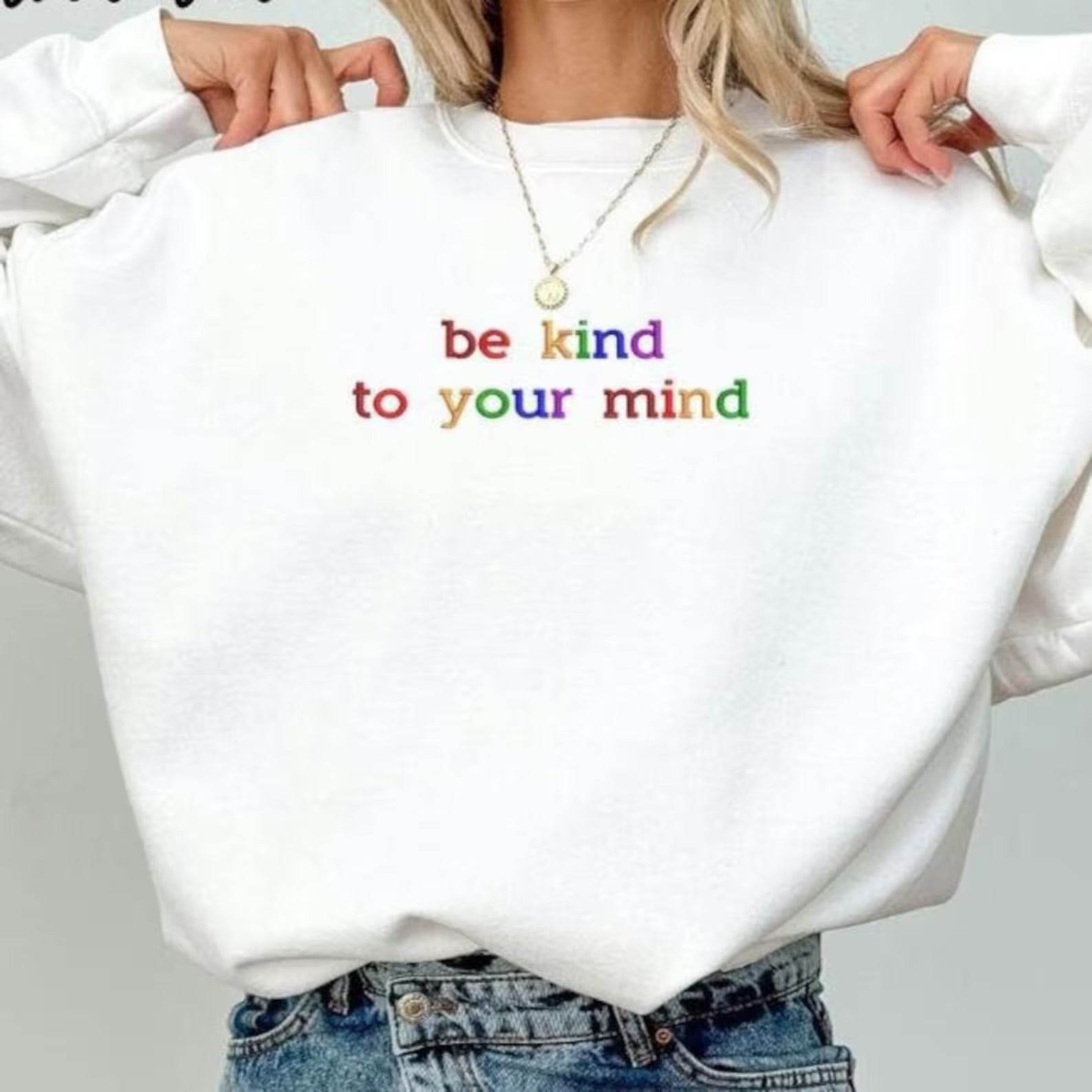 Close-up of sweatshirt design text and fabric texture