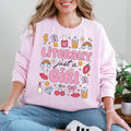 Literally Just a Girl sweatshirt for girls front view