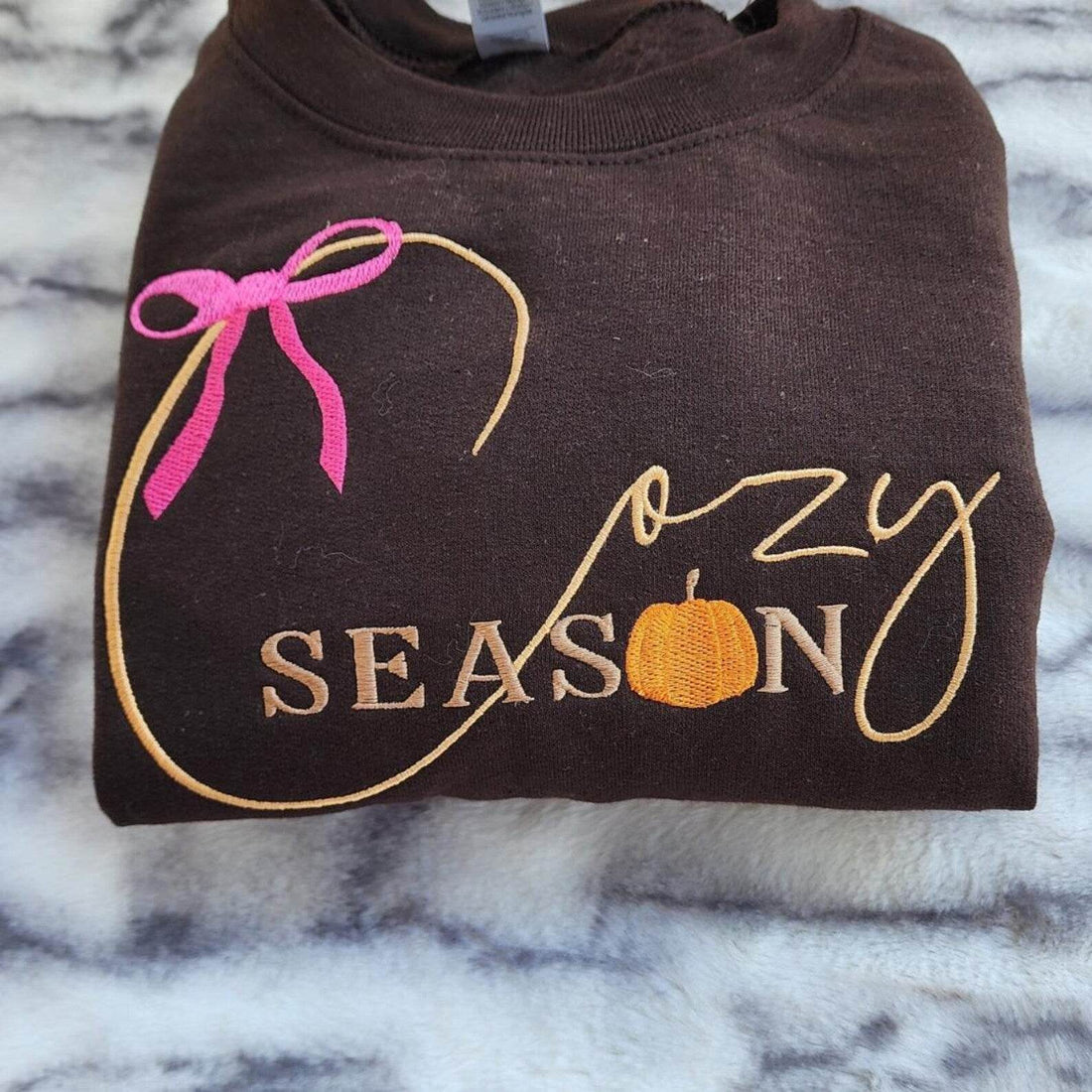 Cozy Season Fall Embroidered Sweatshirt for Comfort main