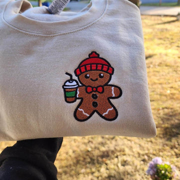 Cute Gingerbread Sweatshirt Dress for Christmas Cheer