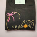 Cozy Season Fall Embroidered Sweatshirt for Comfort close