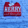 Festive bright pink sweatshirt for girls holiday outfit