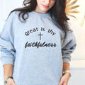 Great Is Thy Faithfulness Embroidered Faith Sweatshirt close image