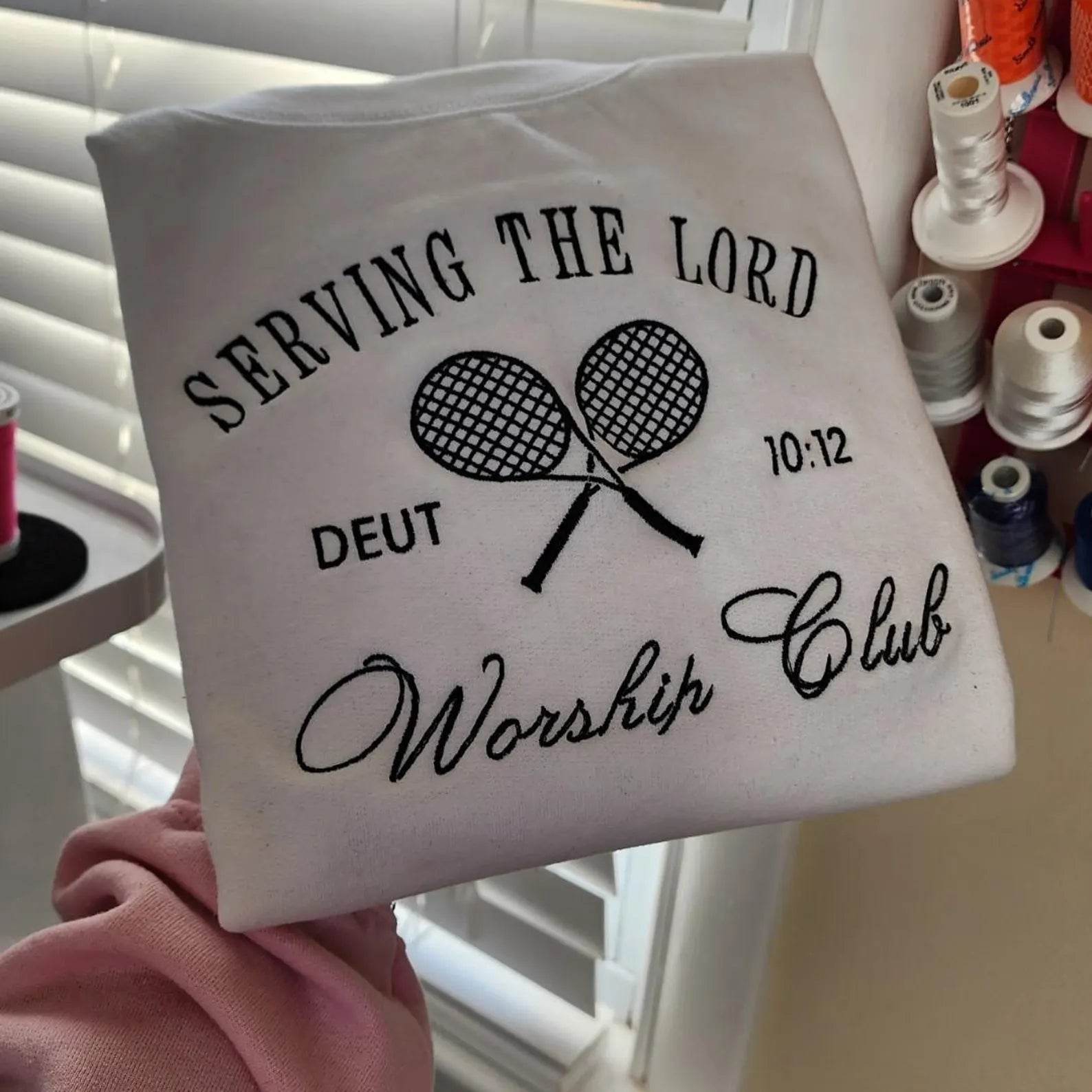 Serve the Lord Jesus Sweatshirt – Faith Crewneck white