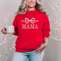 Bow Mama Sweatshirt – Personalized Crewneck red 