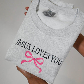 Jesus Loves You Sweatshirt – Christian Easter Crewneck main 