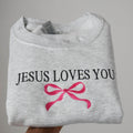 Jesus Loves You Sweatshirt – Christian Easter Crewneck gray
