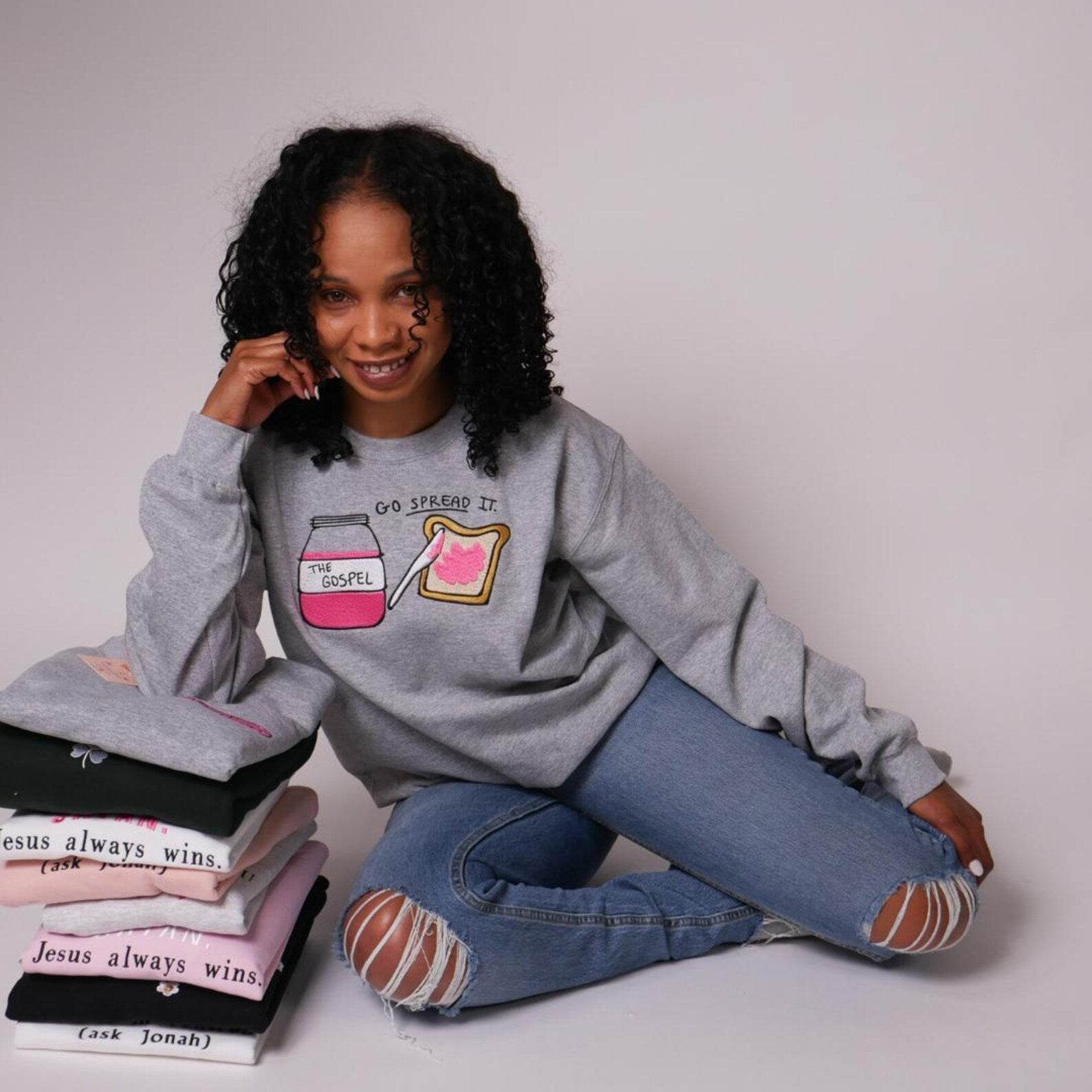 The Gospel Sweatshirt – Faith Based Christian Quote girl