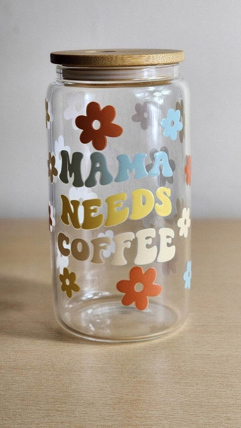 Mama Glass Can Tumbler - Perfect Gift for Moms