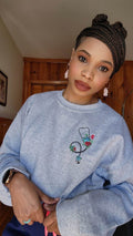 gift for nursing student embroidered stethoscope crewneck