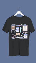 Medical Doodles Coffee Sweatshirt half