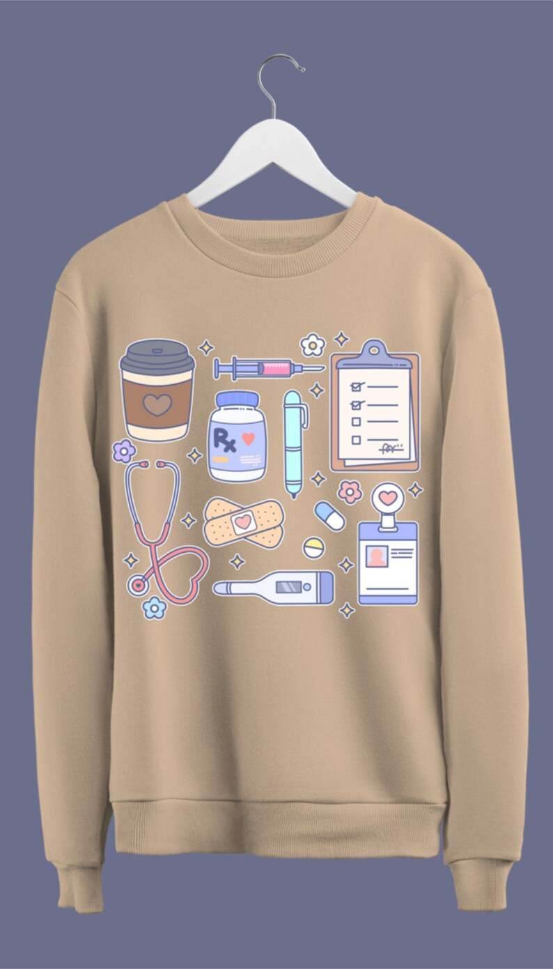 Medical Doodles Coffee Sweatshirt