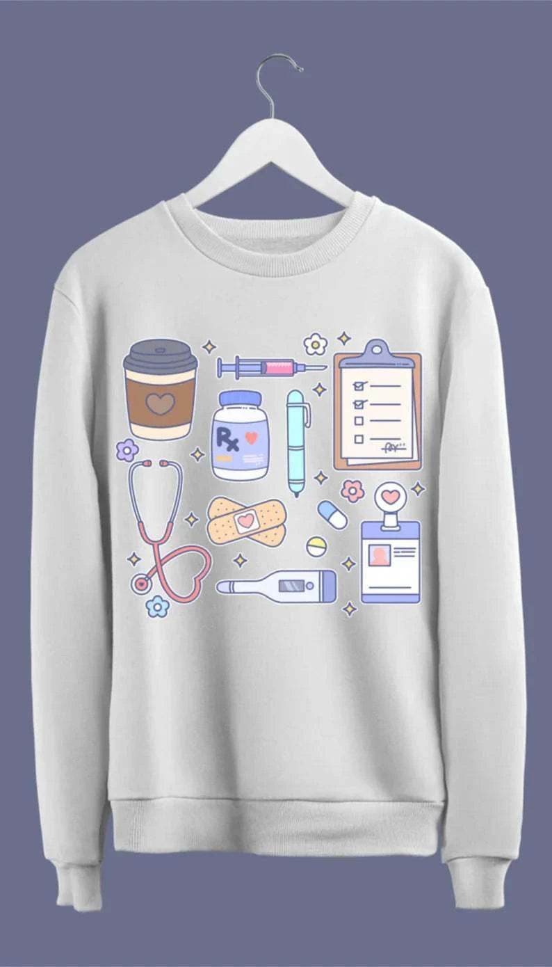 Medical Doodles Coffee Sweatshirt