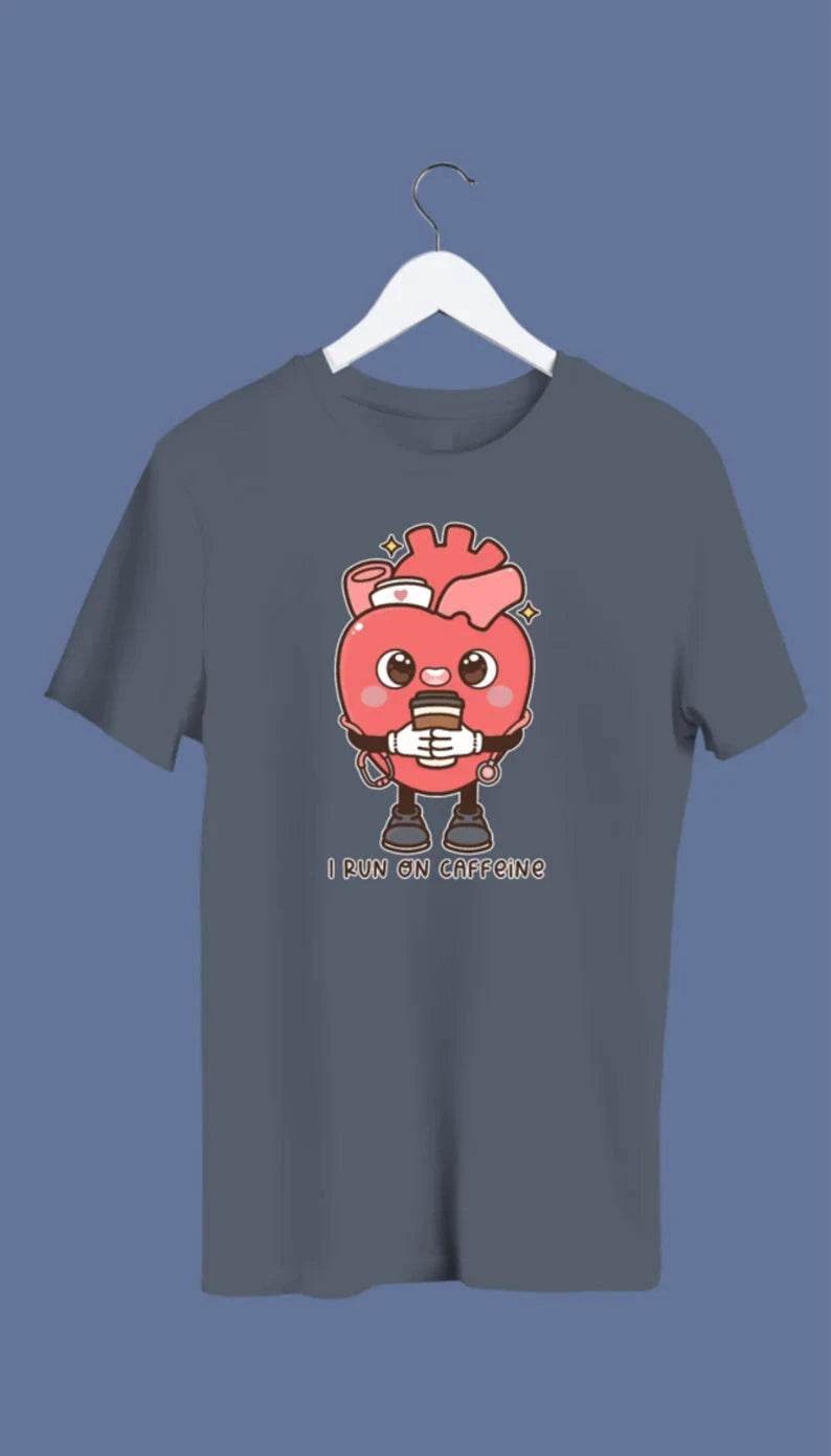 Run On Caffeine Funny Anatomical Love Sweatshirt