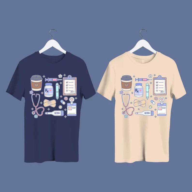 Medical Doodles Coffee Sweatshirt two colours 