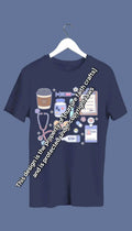Medical Doodles Coffee Sweatshirt hanging 