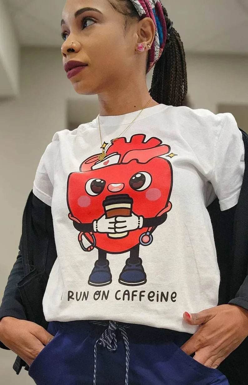 Run On Caffeine Funny Anatomical Love Sweatshirt main