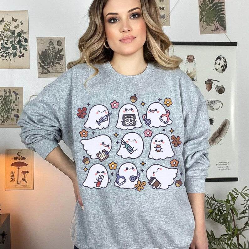 cozy spooky nurse Halloween shirt gift for nurses