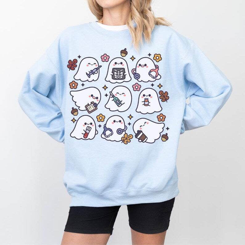 spooky nurse Halloween shirt sweatshirt for critical care nurses