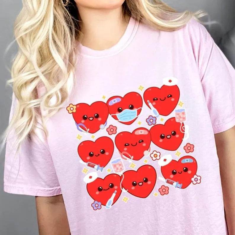 Trendy Nurse Heart Sweatshirt – Cozy Crewneck Shirt colour