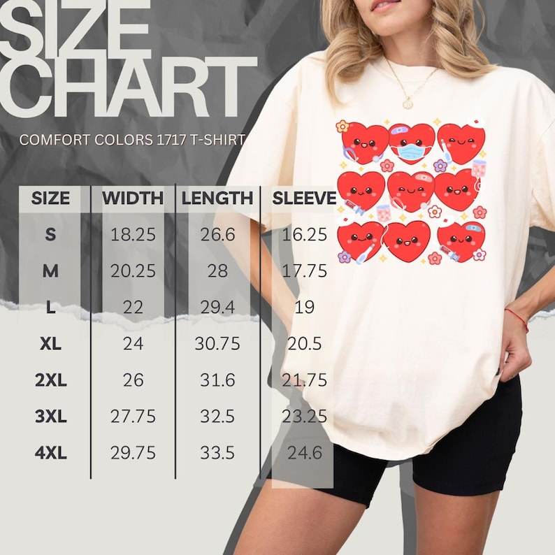 Trendy Nurse Heart Sweatshirt – Cozy Crewneck Shirt details